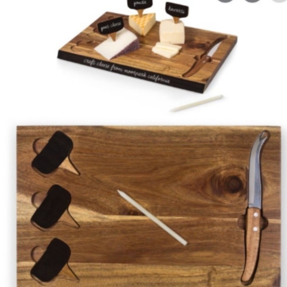 TOSCANA Cutting Board and Cheese Tools Set
